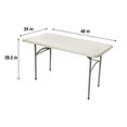 thumbnail image 3 of Hampden Furnishings Baldwin Collection 24" x 48" Folding Table, Plastic/Steel, Grey, 3 of 6