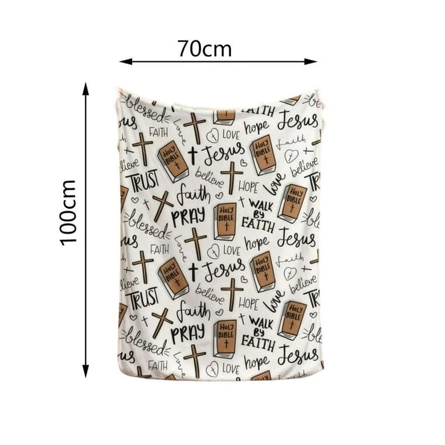 CREATITOY Ultra-Soft Christian Bible Jesus Throw Blanket