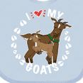 thumbnail image 4 of Inktastic I Heart My Goats with Cute Goats and Hoof Prints Boys or Girls Baby Bib, 4 of 4