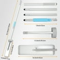 thumbnail image 3 of Home Times Foldable All-Aluminum Flat Mop Set, 1 Flat Mop with Long Handle, 2 Reusable Microfiber Mop Pads, Professional Mop Floor Cleaning System for Hardwood, Laminate, Vinyl, Tile Cleaning, 3 of 13