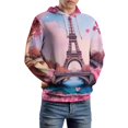 thumbnail image 5 of Eiffel Tower in Spring 3d Sweatshirts Hoodie Fashion Casual Personality Men's Women Street Hoodie Pullovers Long Sleeve Comfortable Top, 5 of 6