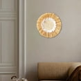 thumbnail image 6 of Bohemian Round Woven Wall Decor, Handmade Natural Seagrass Woven Wall Hanging Ornament, Boho Rustic Wicker Wall Art for Bedroom Living Room Dining Room Homestay Apartment Home Wall Decor Accessory, 6 of 6