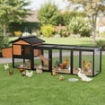 thumbnail image 3 of Wooden Chicken Coop, Large Outdoor Hen House with Nesting Box Poultry Cage, Rabbit Hutch Bunny Cage , Waterproof for Outdoor Backyard, 3 of 14