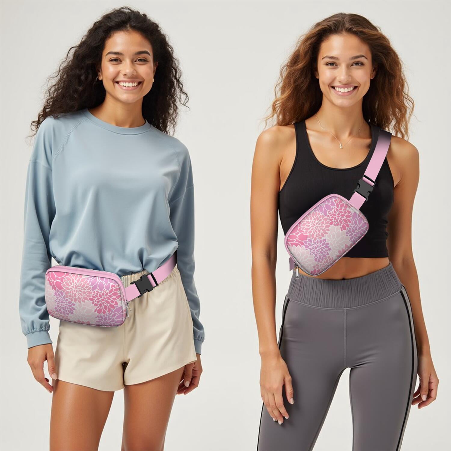 Artistic Running Belt Bag – Geometric Fanny Pack for Women – Secure and Adjustable