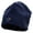 Navy, variant on Mardi Gras Fleur De Lis Logo Decorations Embroidered Big Size Fleece Beanie - Black XL-3XL