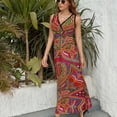 thumbnail image 6 of Mola De Panama Flower Dress Fashion Boho Beach Long Dresses Female Party Printed Maxi Dress, 6 of 9