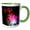 Green/White, variant on 3drose, Bright Lights of Space - Bold and Bright Colorations of Galaxies and Constellations, 11oz Mug