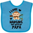 thumbnail image 3 of Inktastic Monkey I Love Hanging out with My Yaya Boys or Girls Baby Bib, 3 of 4