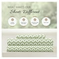 thumbnail image 4 of Double-Brushed Patterned Microfiber Twin Sheet Set 3 Piece – Oeko-TEX Certified Ultra Soft & Wrinkle-Free - 16" Deep Pocket Sheets - Easy Care Twin Size - Puffed Sage, 4 of 8