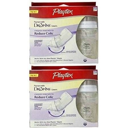 Playtex BPA Free Premium Nurser Bottles with Drop In Liners - 4 Oz. - 6 Count