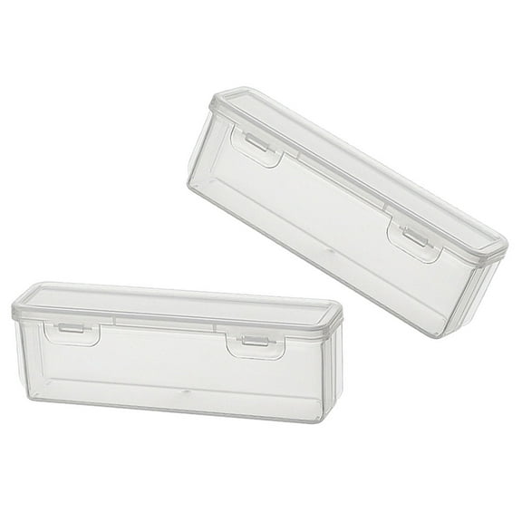 PTOOTP 2-Pack Transparent Rectangular Plastic Sunglasses Case Travel Eyeglasses Organizer Protective Holder