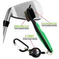 Yoport Golf Club Brush and Club Groove Cleaner 2 Ft Retractable Zip
