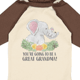 thumbnail image 4 of Inktastic You're Going to Be a Great Grandma Elephants with Flowers Boys or Girls Long Sleeve Baby Bodysuit, 4 of 5