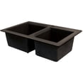thumbnail image 4 of Transolid Radius 33in x 22in silQ Granite Drop-in Double Bowl Kitchen Sink with 3 ABD Faucet Holes, In Espresso, 4 of 4