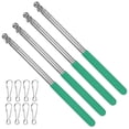 thumbnail image 1 of Unique Bargains 4 Feet Telescopic Handheld Flagpoles, Extendable Portable Guide Flag Pole with 2 Clips, Green 4 Pack, 1 of 7