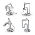 thumbnail image 5 of HI-REEKE Architecture Building Block Set Tensegrity Sculpture Building Kit Toy Gift for Adult Silver, 5 of 7