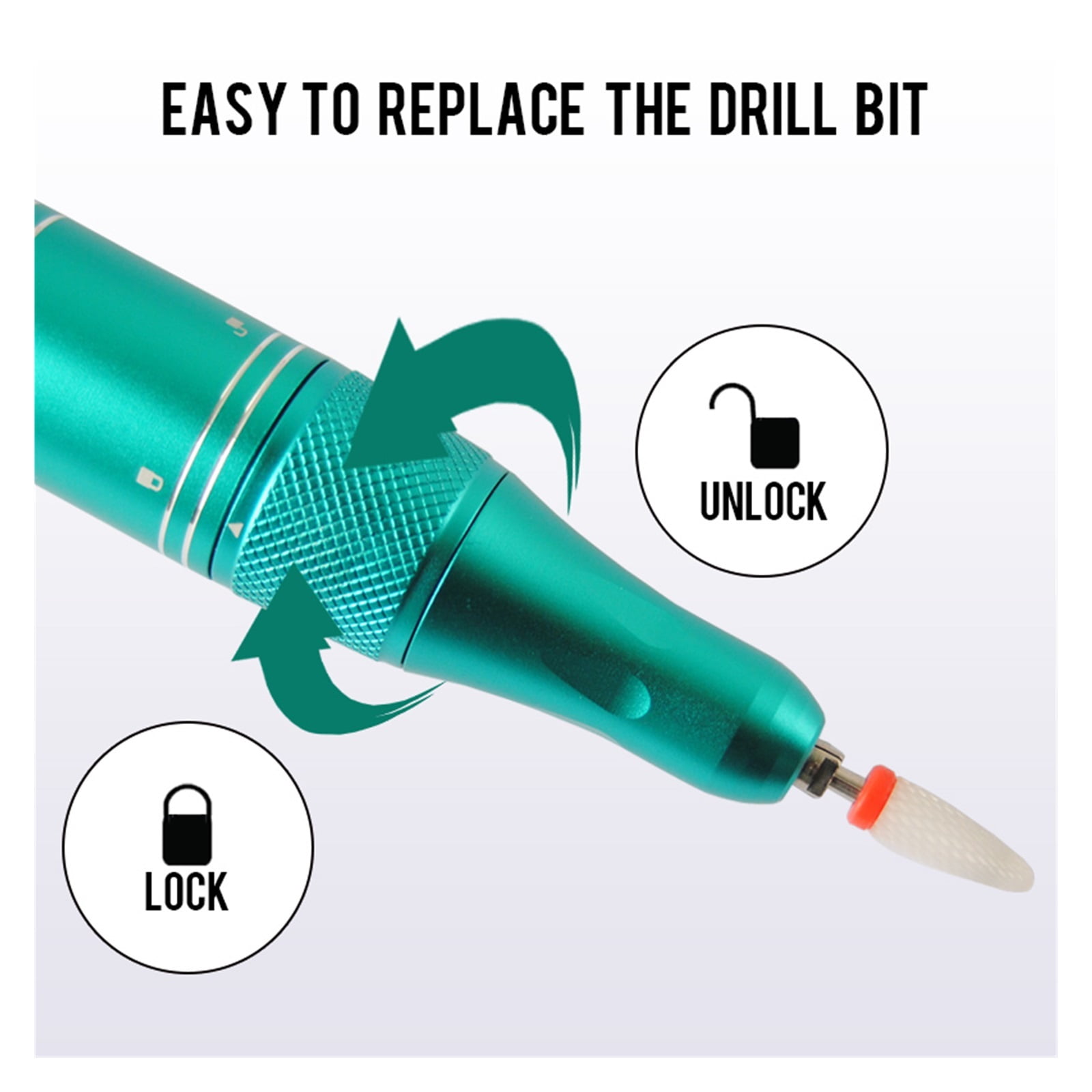 35000RPM Rechargeable Nail Drill Machine Portable Manicure Drill Nail Cuticle E-File Nail Polisher Cordless Nail Drill Machine ,Quality Torque