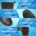 thumbnail image 6 of Women Rain Boots Black Waterproof Mid Calf Lightweight Cute Booties Fashion Out Work Comfortable Garden Shoes, 6 of 8