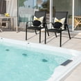 thumbnail image 3 of Gymax Set of 4 Patio Chairs Dining Chairs w/ Steel Frame Yard Outdoor Black, 3 of 10