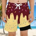 thumbnail image 2 of Shadoumai Boys Swimming Trunks Drawstring Cartoon Printed Beach Board Shorts Comfortable Summer Beach Pool Swimming Shorts Swimwear for Boys Swimsuit Boys Swimwear, 2 of 4