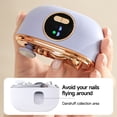 thumbnail image 4 of Automatic Nail Clipper with Large Display Screen - 3 Adjustable Speed Settings, 2 Interchangeable Grinding Heads, USB-C Rechargeable, Precise Grooming, Portable, Thick Nails, Family Nail Care, 4 of 9