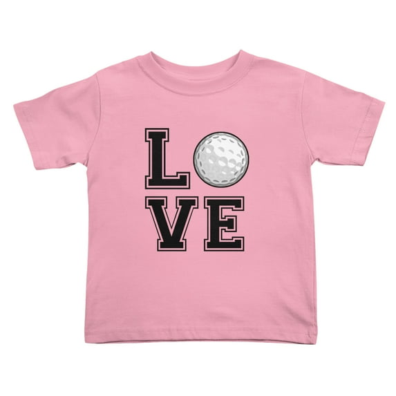 Golf Love Cute Toddler T-Shirts for Boys Girls (Pink, 3T)