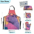 thumbnail image 3 of Guinea Pig with Sunglasses 5 Pcs Kitchen Set Heat Resistant Oven Mitts and Non-Slip Pot Holders with Adjustable Cooking Apron, 3 of 6