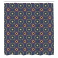 thumbnail image 2 of Ambesonne Ethnic Shower Curtain, Sun Like Circular Motifs Art, 69"Wx75"L, Dark Yellow Dried Rose, 2 of 4