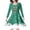 Green, variant on Girls Spring Dress Kids Christmas Trees Deer Print Christmas Long Sleeve Party Princess Girls Party Dress Size 6-7T