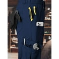 thumbnail image 6 of Men's Cargo Work Pants Stretch Water Resistant Tactical Pants 29" Lightweight Hiking Ripstop Pants with Multi Pockets Outdoor Apparel navy blue 40, 6 of 8