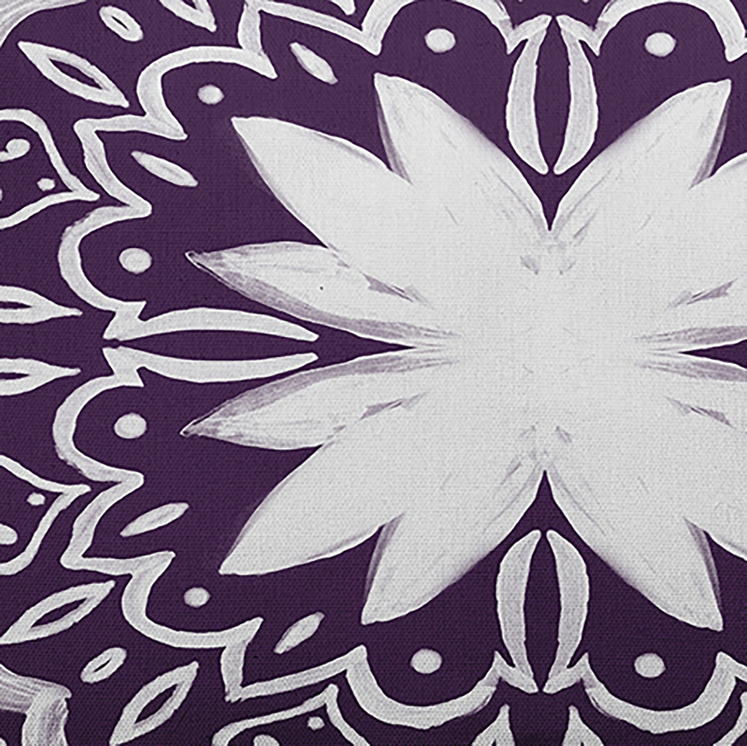 Simply Daisy, 14" x 20" Cuban Tile 1 Purple Abstract Decorative Outdoor Pillow