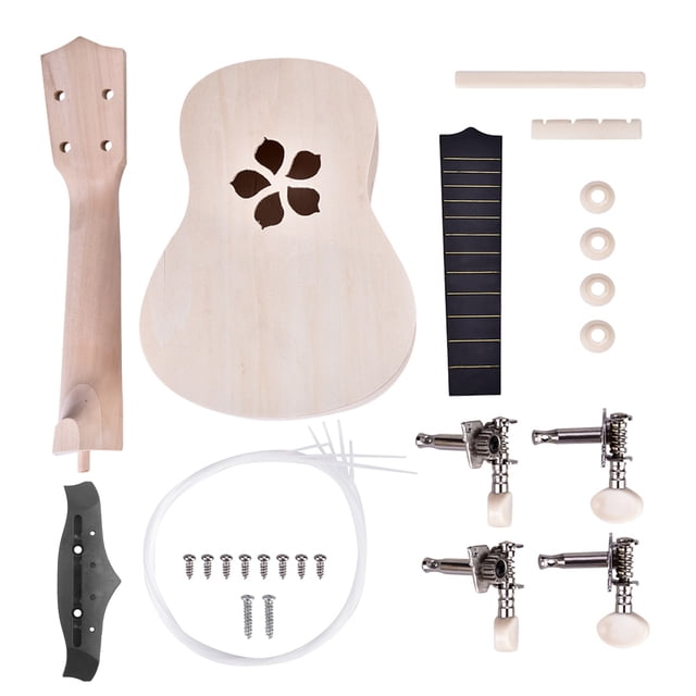Ukelele de 4 cuerdas NikouMX de tilo de 21 pulgadas kit de bricolaje