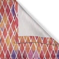 thumbnail image 5 of Ambesonne Abstract Grommet Curtain, Diamond Shapes Mosaic, 50" x 72", Orange Purple Pink, 5 of 6