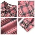 thumbnail image 6 of UVN Plaid Shirt for Women Oversized Flannel Long Sleeve Shirts Casual Button Down Blouse Tops with Pockets, 6 of 10