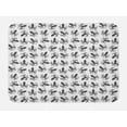 thumbnail image 1 of Octopus Bath Mat, Pattern with Typographic Monochrome Octopus Silhouettes with Hand Lettering, Non-Slip Plush Mat Bathroom Kitchen Laundry Room Decor, 29.5 X 17.5 Inches, Black and White, Ambesonne, 1 of 2