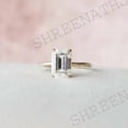 thumbnail image 5 of SHREENATHJEWELRY 2CT Emerald Cut Moissanite Promise Ring Hidden Halo Proposal Ring Alternative Fine Women Jewelry Yellow Gold Prong Set Ring Gift For Her, 5 of 6