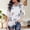 White, variant on Summer Shirts for Women Womens Ruffle 3/4 Sleeve Mesh Blouses Loose Flowy Tops Stretchy Shirts(Yellow,L)