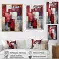 thumbnail image 3 of Designart "Abstract Shapes With Maroon Mosaics" Abstract Shapes Picture Framed Wall Art Living Room, 3 of 5