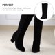 thumbnail image 5 of unbranded 1Par Altas Negras Para Mujer Con Suela Elástica Y Slim Fit Para Uso Prolongado, 5 of 5