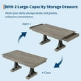 thumbnail image 4 of 71-Inch Dining Table for 6-8 People,Wooden Kitchen Table with 2 Drawers,Rectangular Farmhouse Dinner Table with Double Pedestal for Kitchen Living Room, 4 of 8