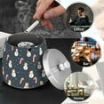 thumbnail image 4 of Yayeee Ashtray with Lid for Cigarette Smokeless Stainless Steel Home Ash Holder, Playful Winter, 4 of 7