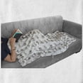 thumbnail image 5 of Floral Soft Flannel Fleece Throw Blanket, Paintings of Anemone Flowers with Leaves, Cozy Plush for Indoor and Outdoor Use, 50" x 70", White Multicolor, by Ambesonne, 5 of 5
