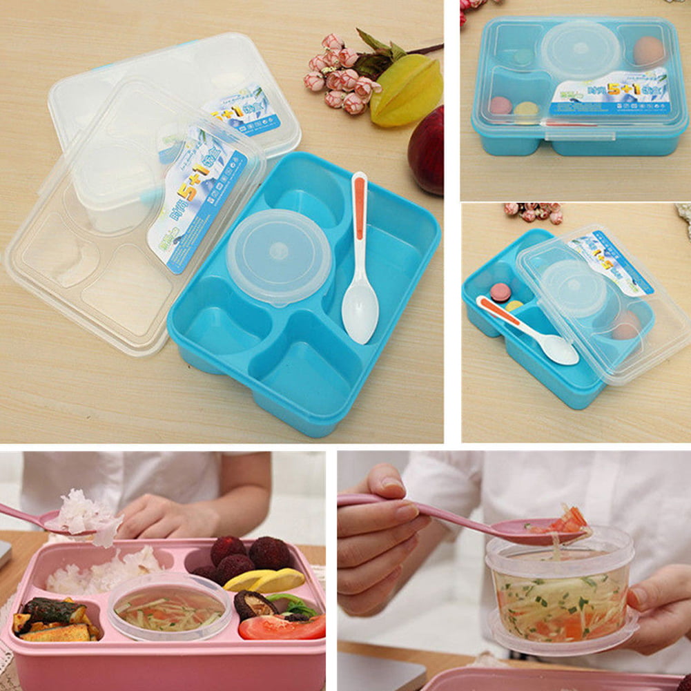 Durable Picnic Food Container Useful Microwave Bento Lunch Box Storage Box PS