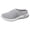Grey, variant on Women Breathable Mesh Backless On Mule Sneakers, Lightweight Cushioned Platform Slide Shoes, Non Indoor Outdoor Beach Walking Casual Summer Comfort Footwear(Purple/36)