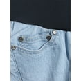 thumbnail image 5 of Oh! Mamma Maternity Women's Straight Leg Jeans with Demi Panel (Women's & Women's Plus), 5 of 6