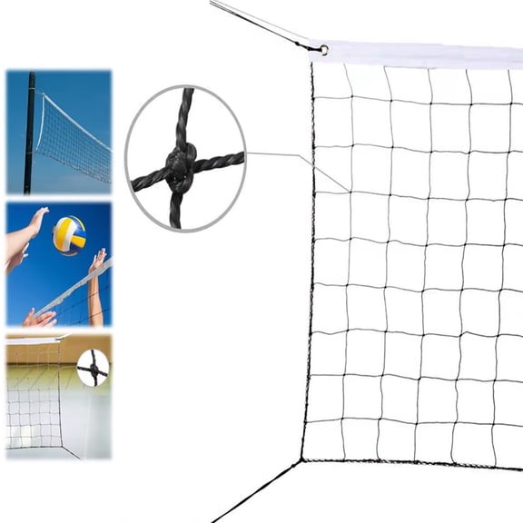 Soapow Indoor and Outdoor Polyethylene Volleyball Net, 32ft x 3ft