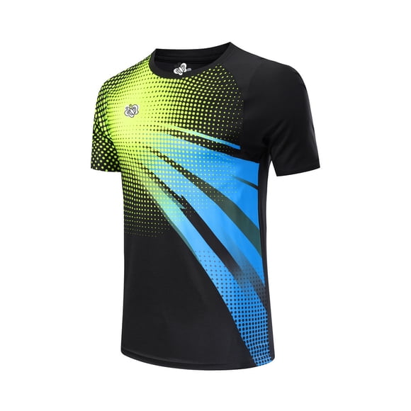 Traje de tenis de mesa Chaqueta de manga corta para hombres y mujeres Traje de competición de running de tenis de mesa de secado rápido