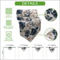 thumbnail image 5 of Blue Florals Table Runner Linen Burlap Table Runner 36 Inches Small Farmhouse Botanical Peonies Vintage Brown Leaves Dresser Scarves for Kitchen Island Coffee Dining Room Party Holiday Decor 13"x36", 5 of 8