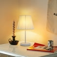 thumbnail image 6 of Minimalist Bedside Table Lamp with Fabric Shade, Soft Light Bedroom Lamp, Living Room, Children's Room, Dorm Room Lighting, 6 of 7