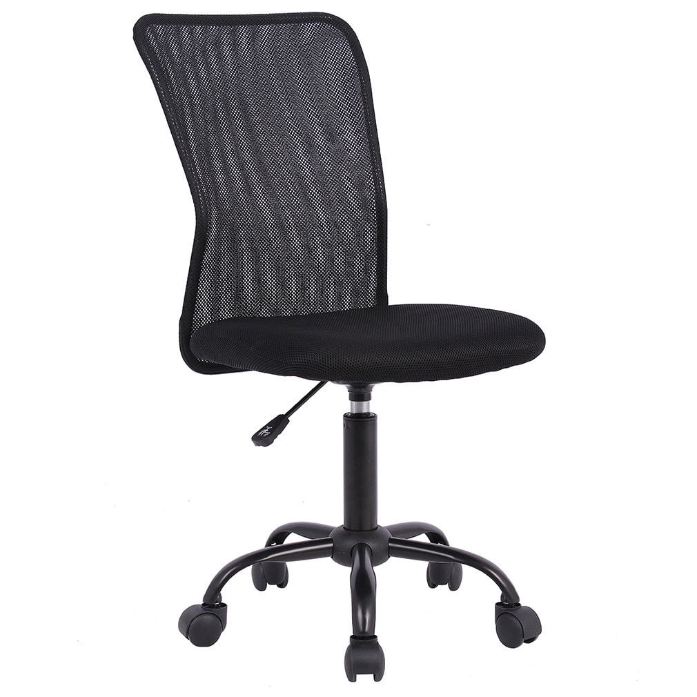 Office Mesh Chair Adjustable Executive Swivel Computer PC Desk Fabric Seat Black 